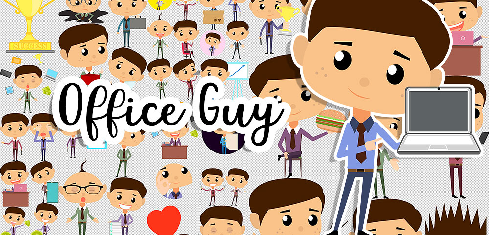 Office Guy Cartoons PNG and Vectors