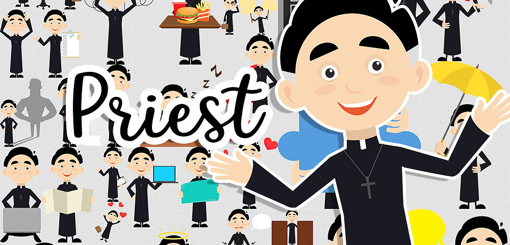 Priest Flat Cartoons PNG