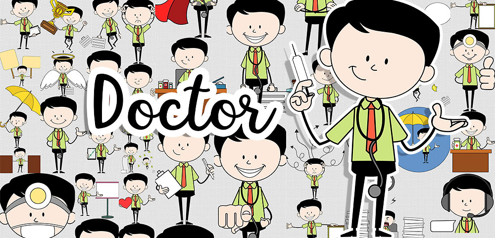 Doctor-Cartoon-Set